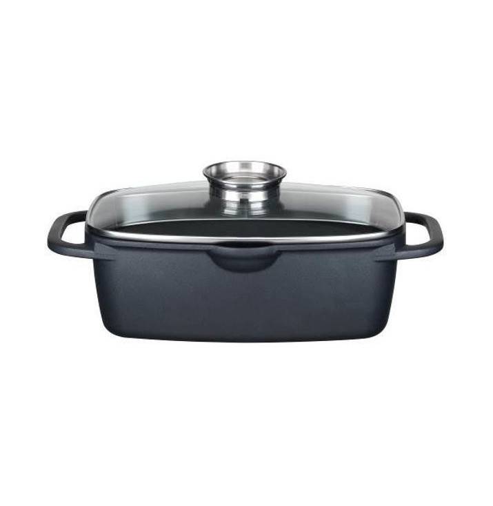 Baumalu - Cocotte rectangulaire en fonte d'aluminium 33x21cm + couvercle 382932 Baumalu - Imagen 2