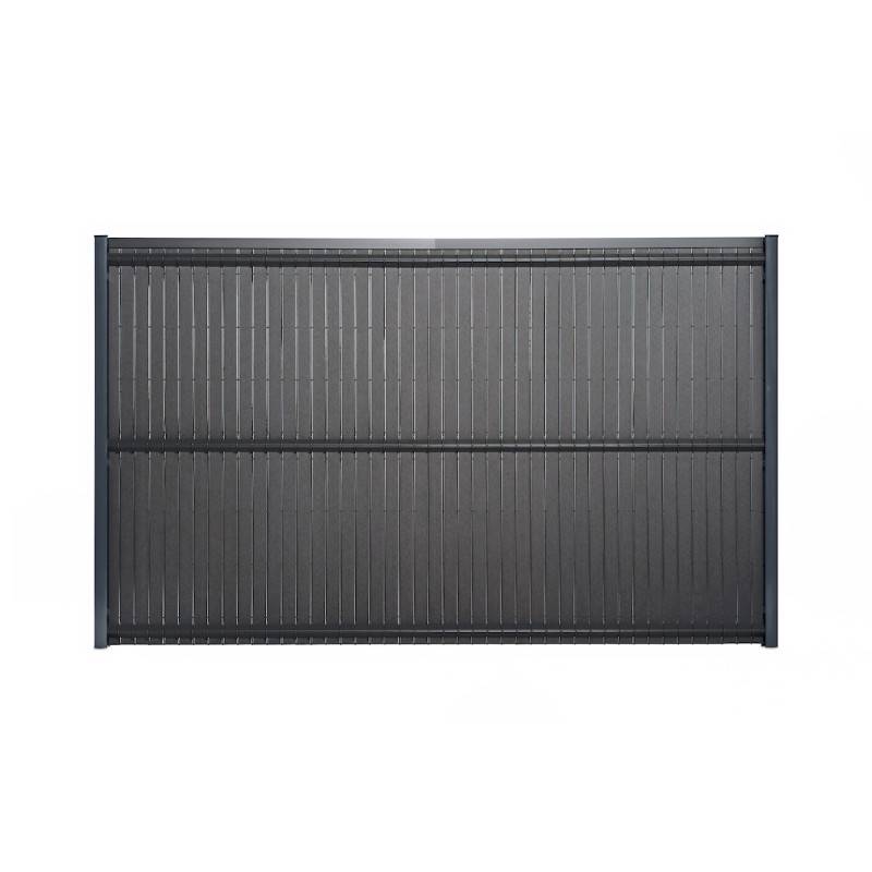 Kit lamelles occultantes rigide composite H 1m53 L 2m50 Gris anthracite - Easy Clôture