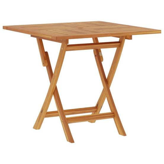 Table pliable de jardin Bois de teck solide 85 x 85 x 76 cm, Poids :12.5kg - PANGIVO - Image 5