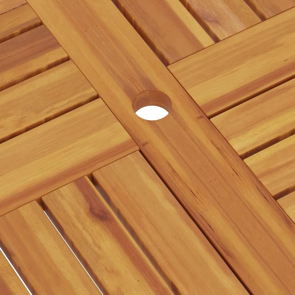 Table pliable de jardin Bois de teck solide 85 x 85 x 76 cm, Poids :12.5kg - PANGIVO - Image 8