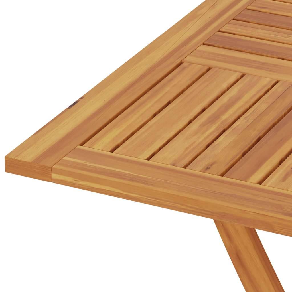 Table pliable de jardin Bois de teck solide 85 x 85 x 76 cm, Poids :12.5kg - PANGIVO - Image 7