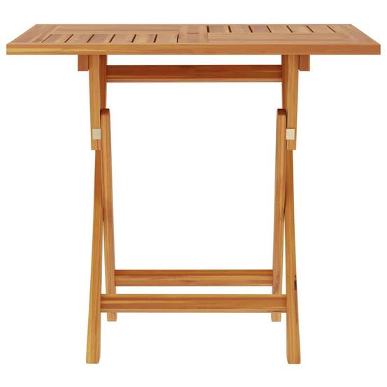 Table pliable de jardin Bois de teck solide 85 x 85 x 76 cm, Poids :12.5kg - PANGIVO - Image 3