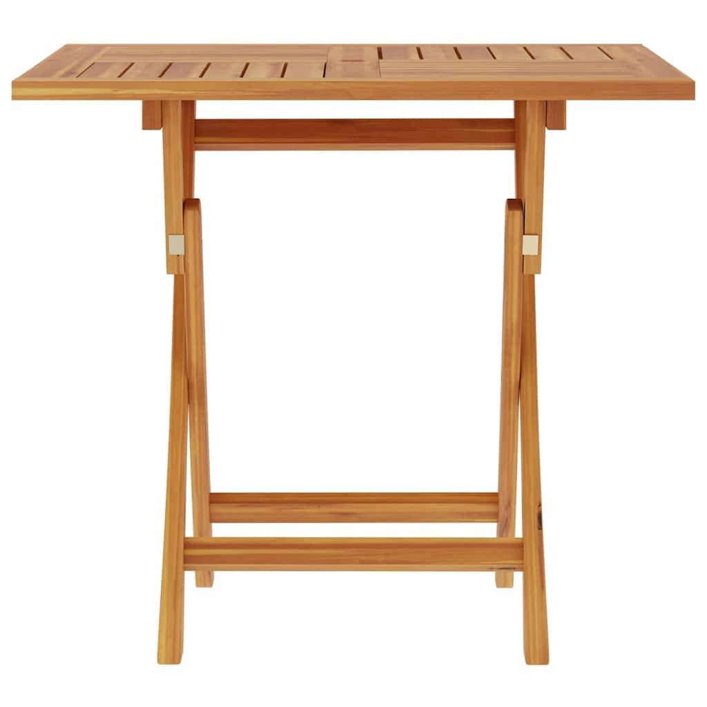 Table pliable de jardin Bois de teck solide 85 x 85 x 76 cm, Poids :12.5kg - PANGIVO - Image 3