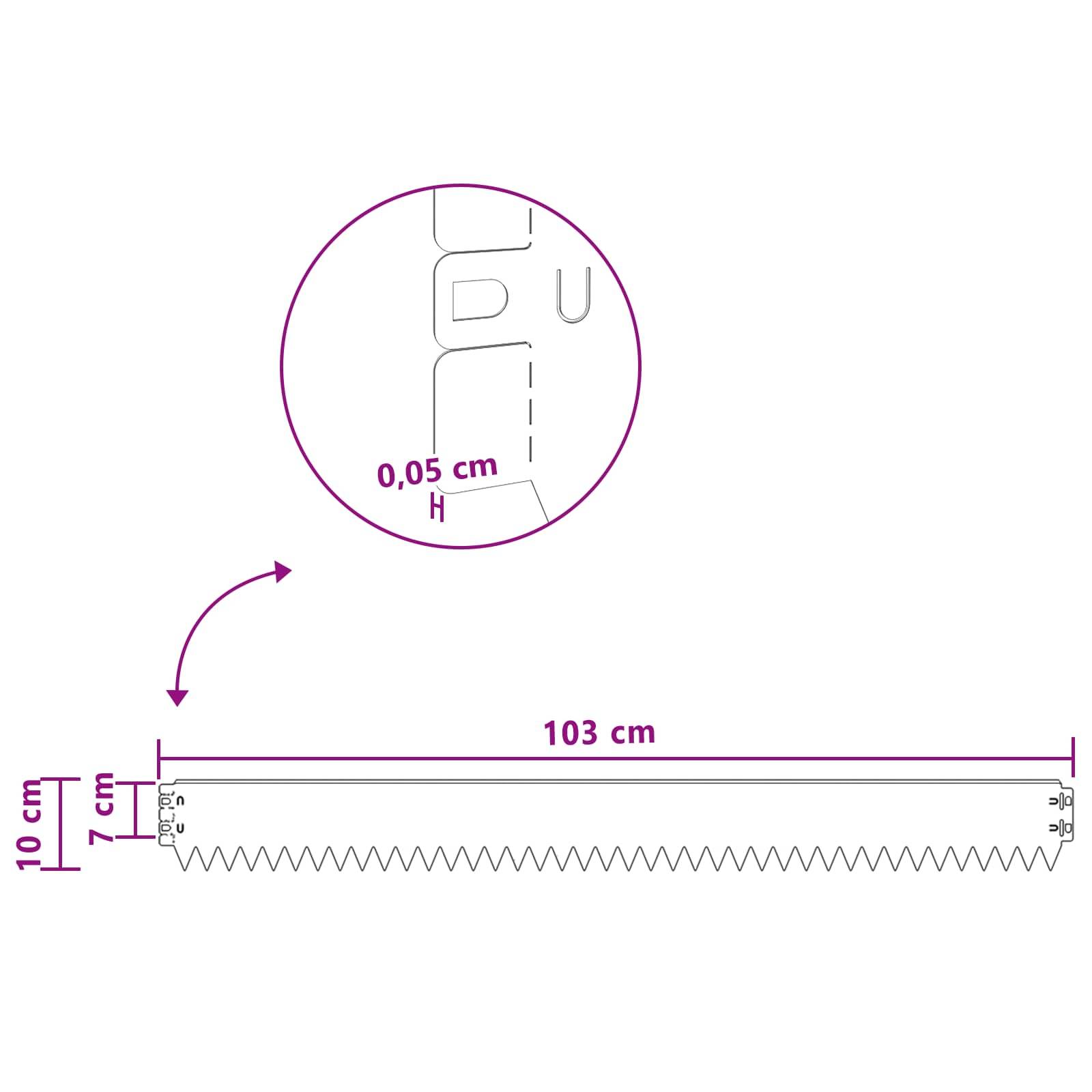 Bordure de jardin acier séparation espaces extérieurs parterres 10 pcs 103x10cm anthracite - ComfortXL Outdoor Living - Image 9