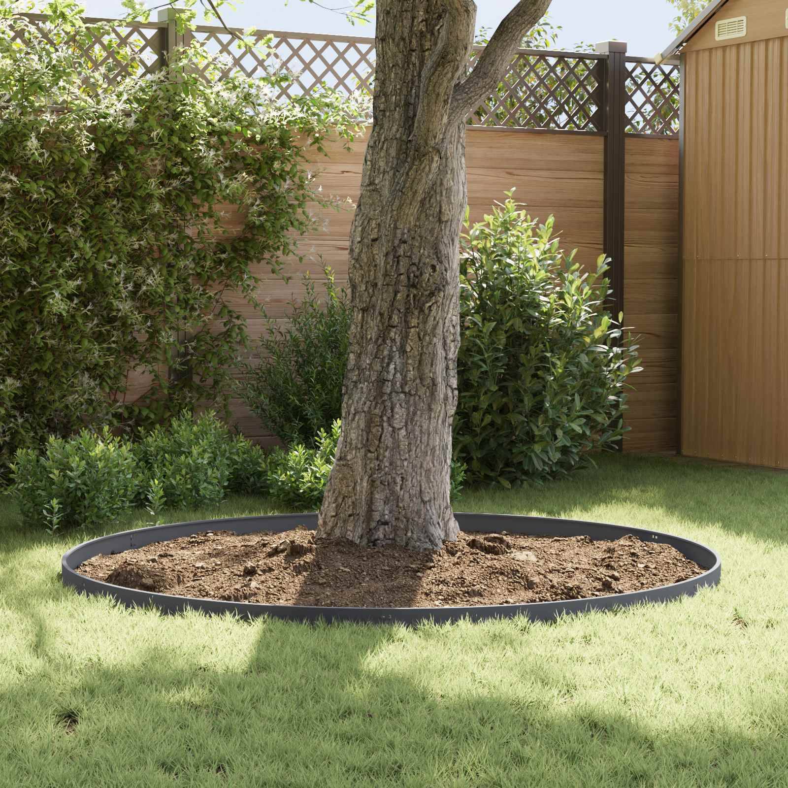 Bordure de jardin acier séparation espaces extérieurs parterres 10 pcs 103x10cm anthracite - ComfortXL Outdoor Living - Image 4