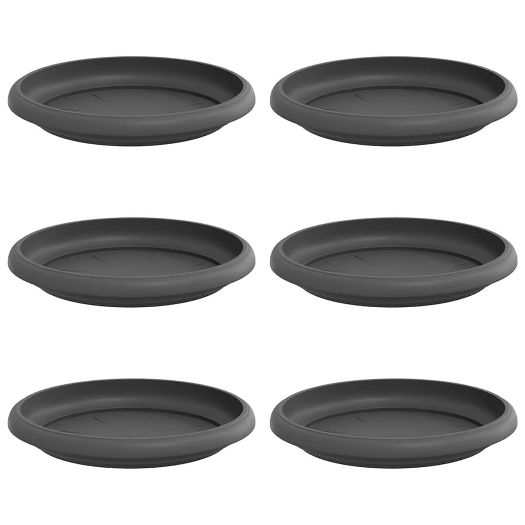 Plateau à fleurs rond Plastique Noir Ø 15,5 x 2 cm - PANGIVO - Image 2