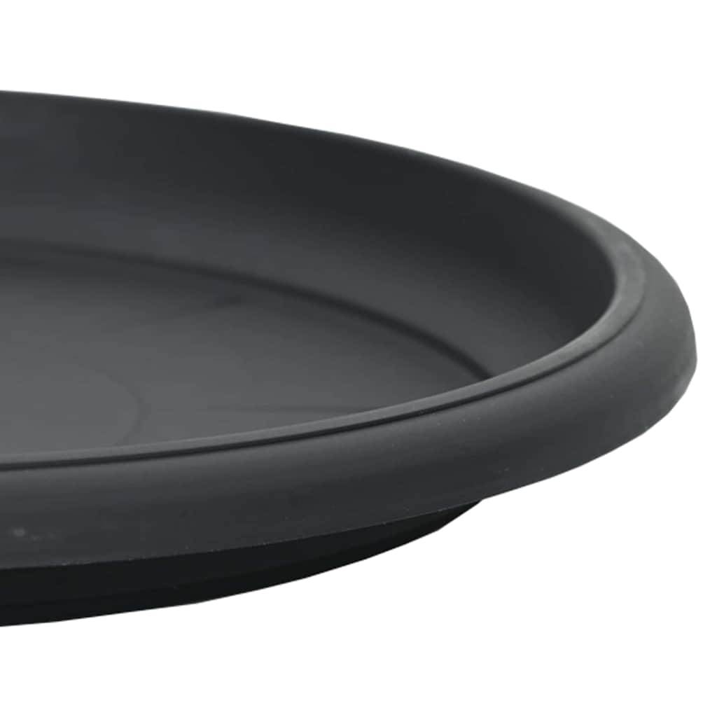 Plateau à fleurs rond Plastique Noir Ø 15,5 x 2 cm - PANGIVO - Image 9