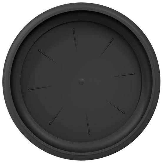 Plateau à fleurs rond Plastique Noir Ø 15,5 x 2 cm - PANGIVO - Image 7