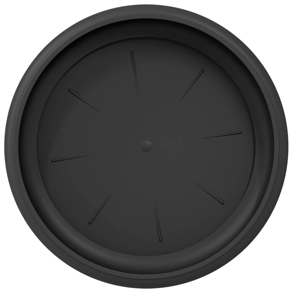 Plateau à fleurs rond Plastique Noir Ø 15,5 x 2 cm - PANGIVO - Image 7