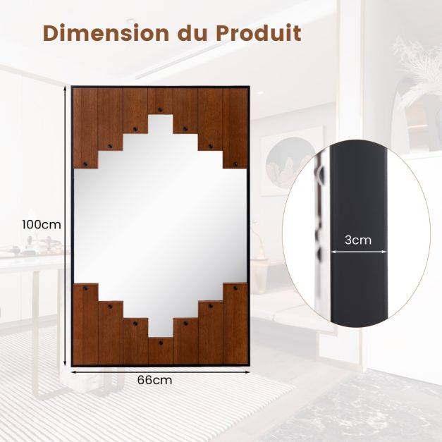 Helloshop26 - Miroir mural led 60 cm miroir rond avec luminosité réglable en continu 3 températures de couleur fonction anti-buée&mémoire miroir argent - Imagen 6