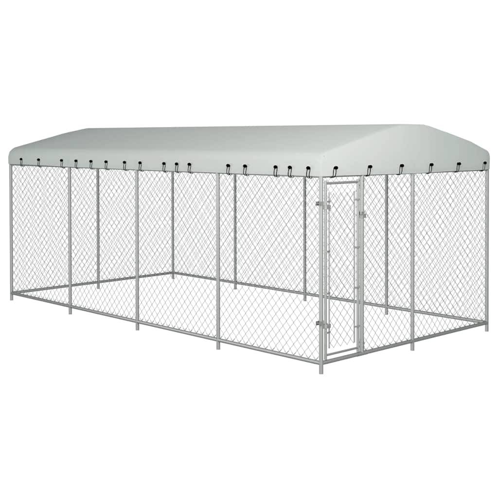 Vidaxl - Chenil extérieur avec toit pour chiens 7,6x3,8x2,3 m vidaXL 144937 - Image 2