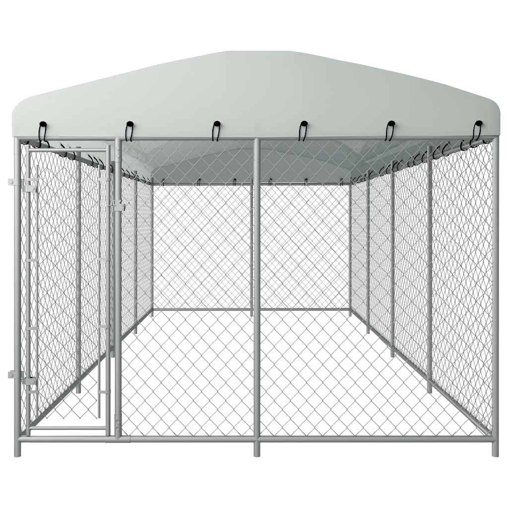 Vidaxl - Chenil extérieur avec toit pour chiens 7,6x3,8x2,3 m vidaXL 144937 - Image 7