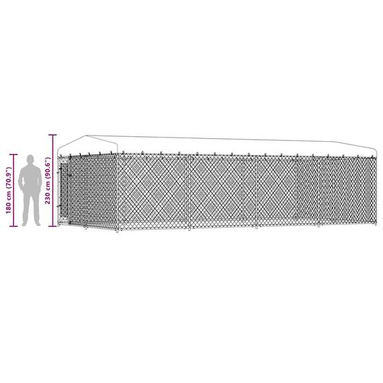Vidaxl - Chenil extérieur avec toit pour chiens 7,6x3,8x2,3 m vidaXL 144937 - Image 8
