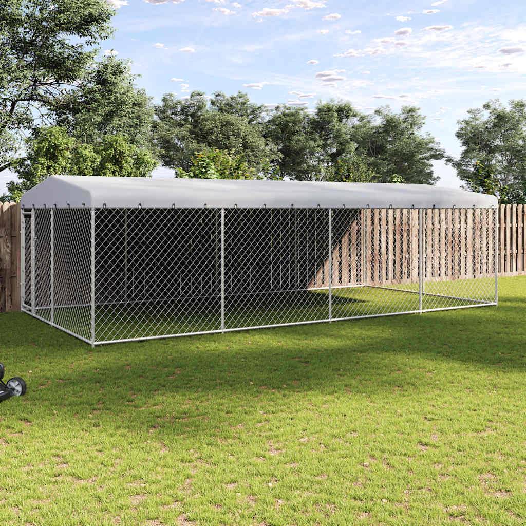 Vidaxl - Chenil extérieur avec toit pour chiens 7,6x3,8x2,3 m vidaXL 144937 - Image 1