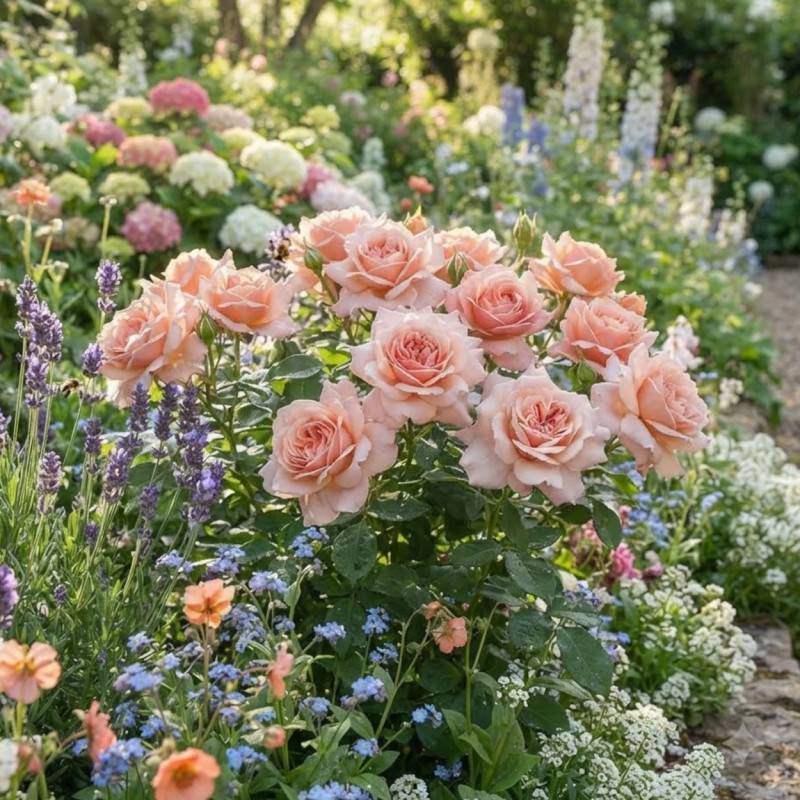 Rosier à fleurs groupées Botticelli® 'Meisylpho' à fleurs Rose - feuillage Caduc - Pot de 10 L - 1/2 tige-  hauteur à maturité De 0,50 m à 1,00 m - Image 2