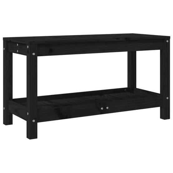 Maison Chic - Banc de jardin - Banc d'extérieur - Banquette noir 82,5x35x45 cm bois massif de pin - Imagen 1