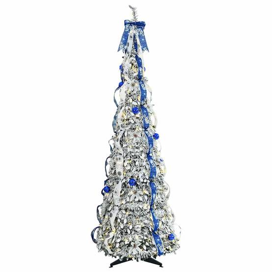 Vidaxl - Sapin de Noël artificiel Blanc 180 cm PVC vidaXL 42018636 - Image 4