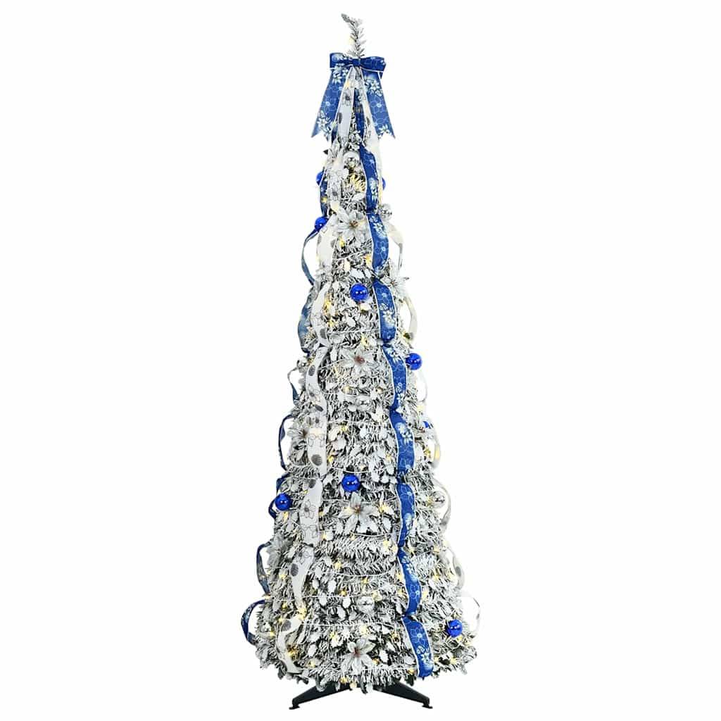 Vidaxl - Sapin de Noël artificiel Blanc 180 cm PVC vidaXL 42018636 - Image 4