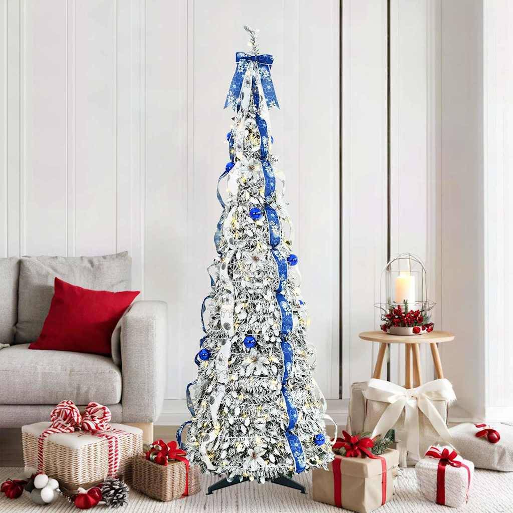 Vidaxl - Sapin de Noël artificiel Blanc 180 cm PVC vidaXL 42018636 - Image 1