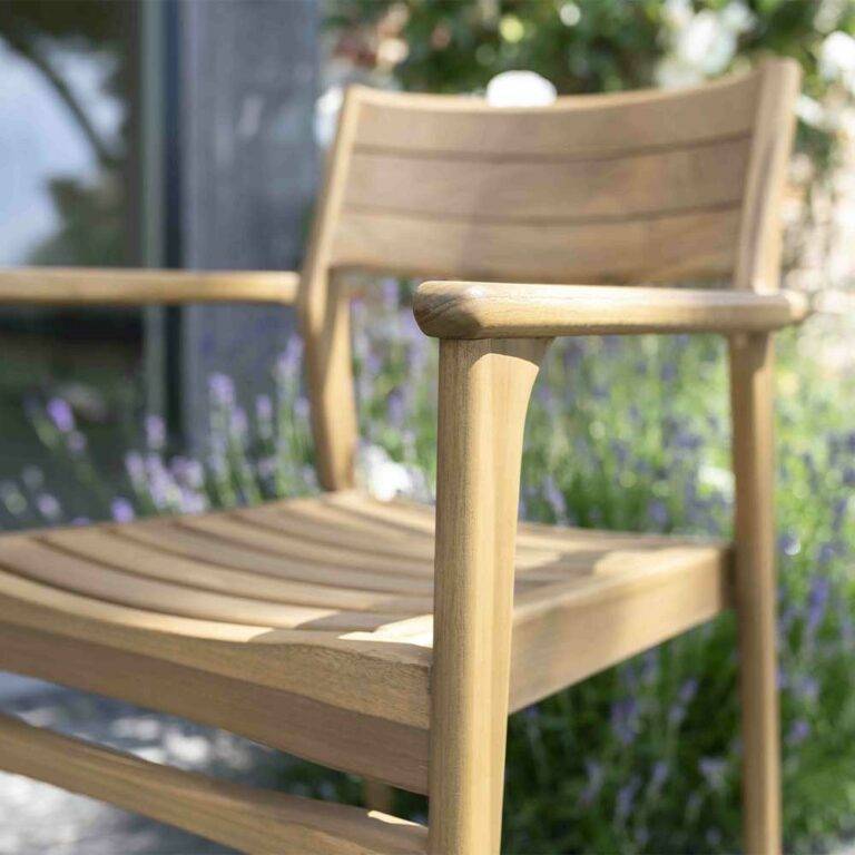 Wilsa Garden - Ensemble en teck massif 2/4 places avec 2 fauteuils NAPLES - Imagen 4