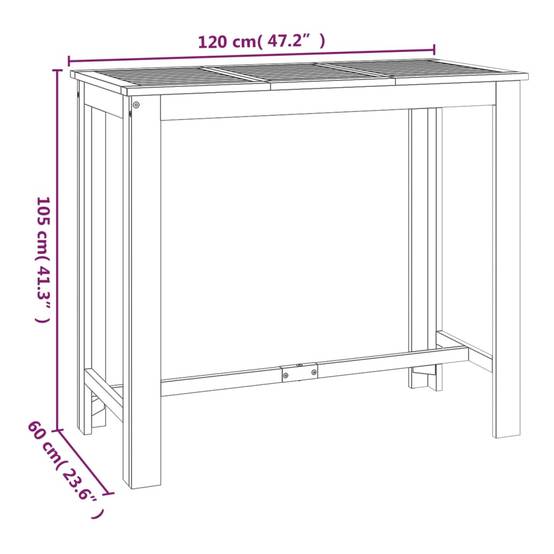 Vidaxl - Ensemble de bar de jardin 5 pcs bois d'acacia solide vidaXL 3154392 - Image 3