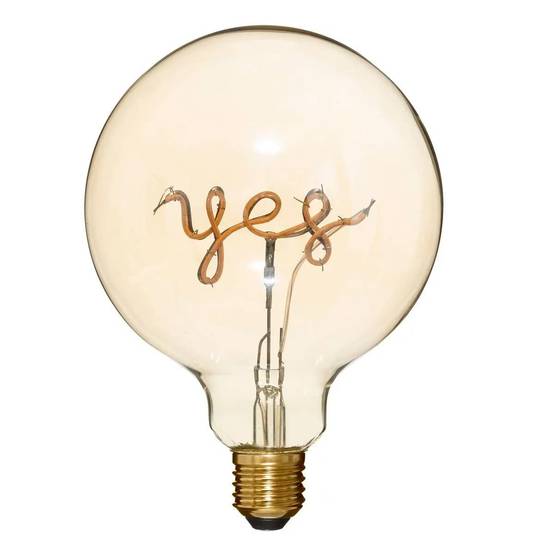 Ampoule Décorative à Filament "Yes" 17cm Ambre - Image 1