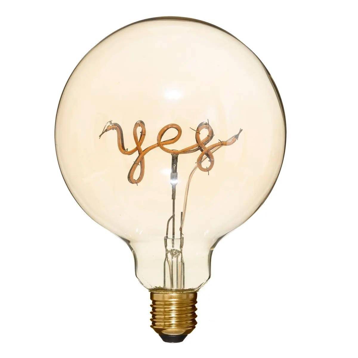 Ampoule Décorative à Filament "Yes" 17cm Ambre - Image 1