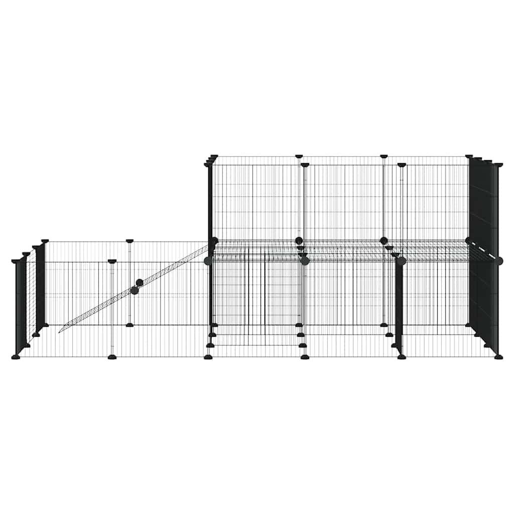 Vidaxl - Cage animaux de compagnie à 44 panneaux et porte Noir 175x105x70 cm vidaXL 3114063 - Imagen 5