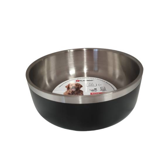 Gamelle pour eau ou nourriture a double paroi ø22 cm 2,25 litre pour chien - Image 4