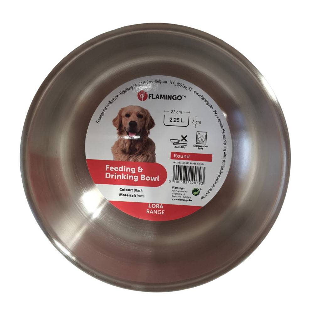 Gamelle pour eau ou nourriture a double paroi ø22 cm 2,25 litre pour chien - Imagen 2