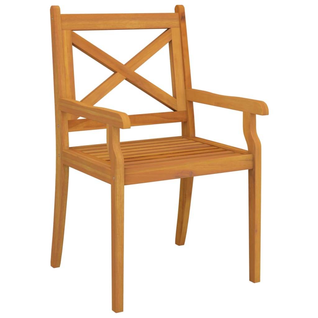 Maison Chic - Ensemble de 3 pcs table de jardin avec chaises - mobilier de jardin Bois d'acacia solide-JU2803 - Image 8