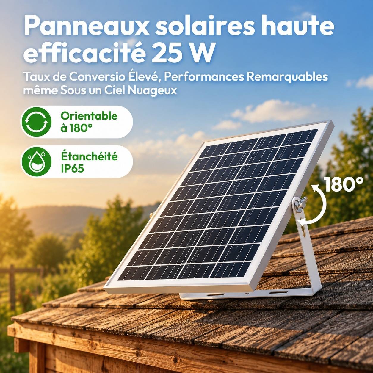 Ventilateur Solaire 25W pour Poulailler Batterie 7500mAh IP65 - Image 4