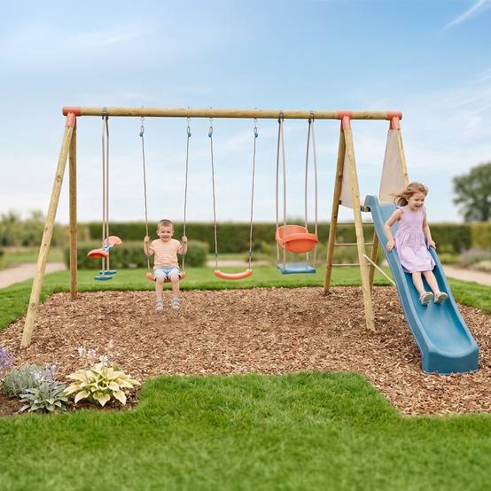 Trigano Jardin - Station de jeux bois 2,30 m Topwood XOLTI 2 - 8 enfants - Image 2