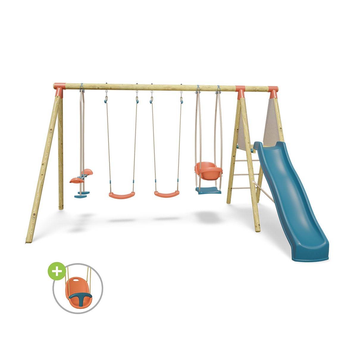 Trigano Jardin - Station de jeux bois 2,30 m Topwood XOLTI 2 - 8 enfants - Image 1