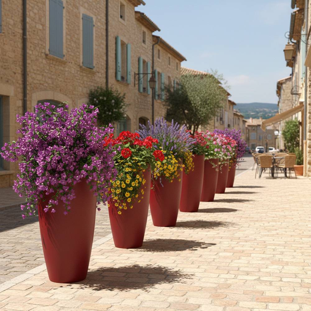 Pot de fleurs conique 200l delight - plast'up rotomoulage - Image 4