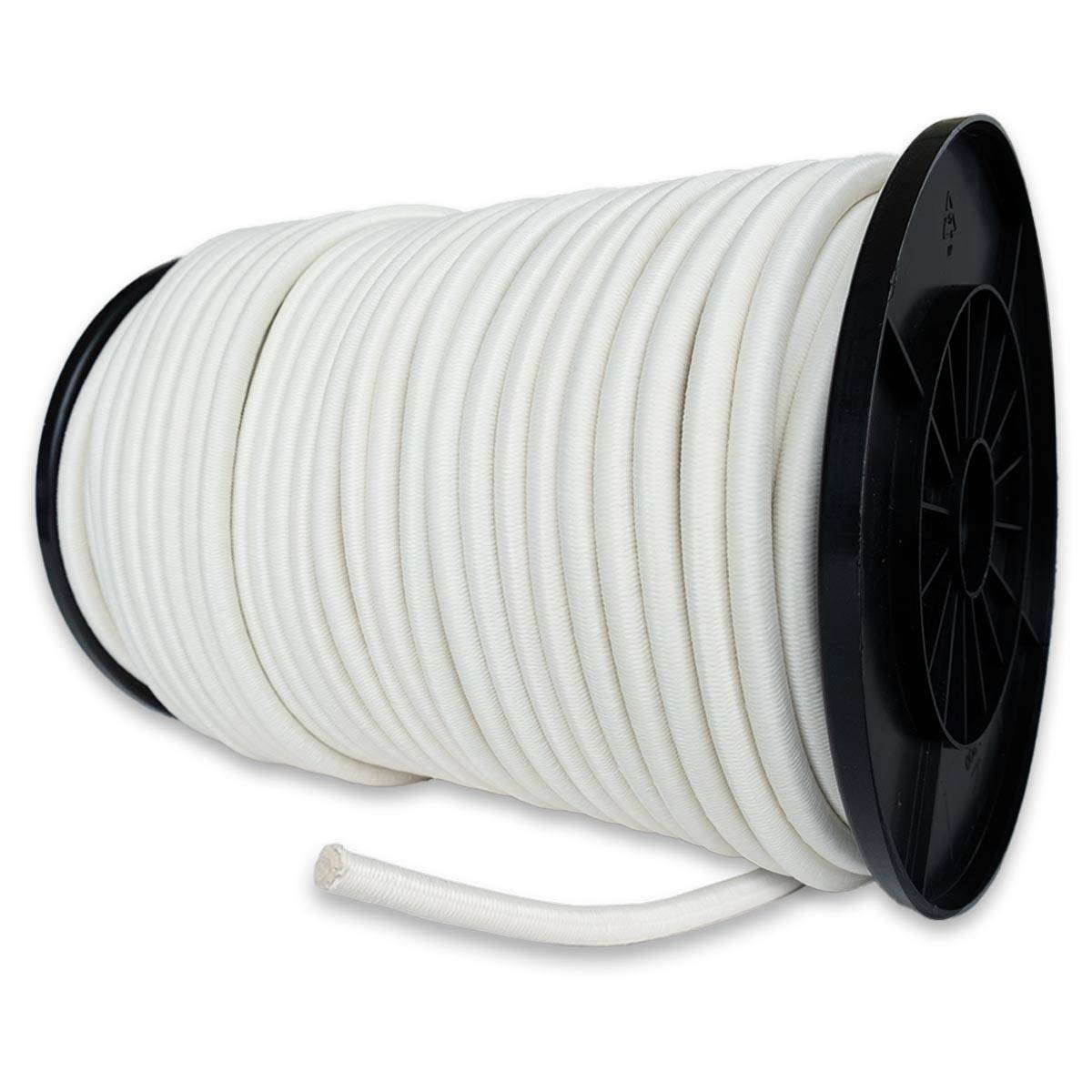 Sandow élastique Blanc 100 mètres 9SW - Qualité PRO - Tendeur pour bâche de diamètre 9 mm TECPLAST - Image 1