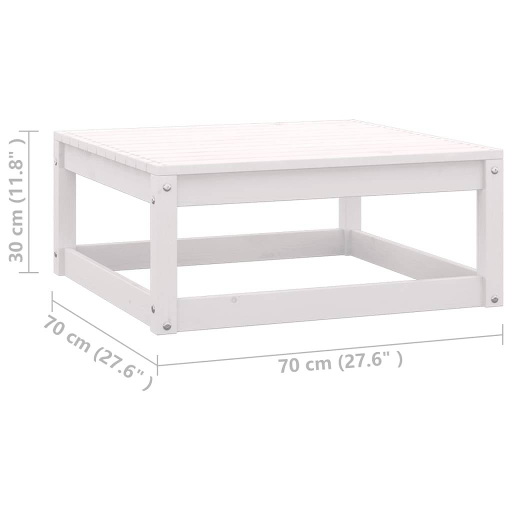 Helloshop26 - Salon de jardin meuble d'extérieur ensemble de mobilier 14 pièces avec coussins blanc bois de pin massif - Imagen 8
