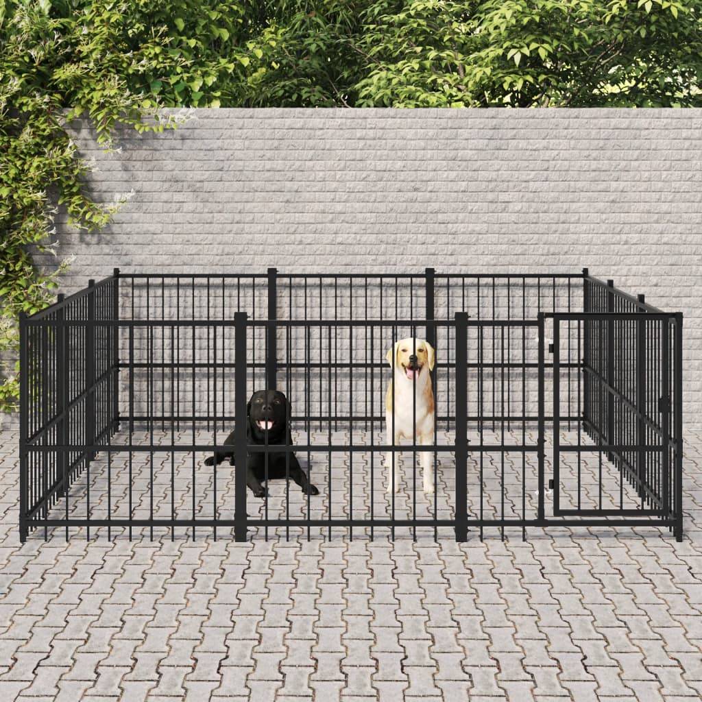 Vidaxl - Chenil d'extérieur pour chiens Acier 8,47 m² vidaXL 3124616 - Imagen 1