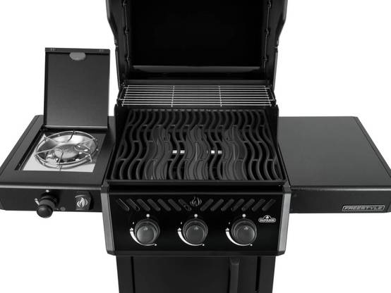 Napoleon - Barbecue gaz Freestyle 365 noir 3 brûleurs et 1 réchaud latéral + Housse de protection + Plateau charbon - Napoléon - Image 10