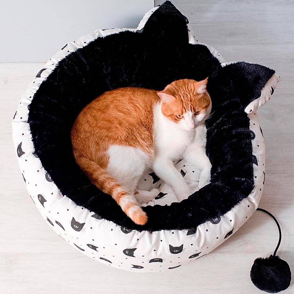 Ferplast - Couchage Rembourré Lit Chats MUFFIN avec Coussin, Coton et Fourrure écologique, Jeu, Lavable - Imagen 3