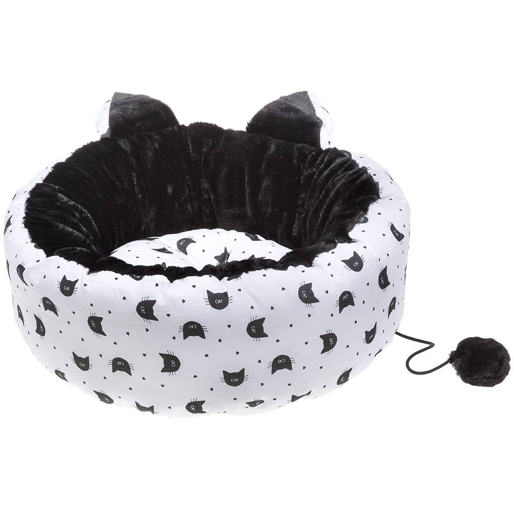 Ferplast - Couchage Rembourré Lit Chats MUFFIN avec Coussin, Coton et Fourrure écologique, Jeu, Lavable - Imagen 1