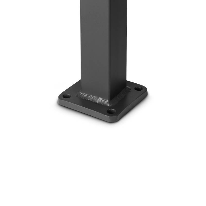 Poteau aluminium tradition style ferronnerie sur platine avec chapeau H 86.5 cm Noir - Easy Clôture - Imagen 4