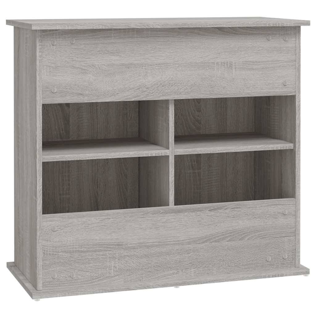 Meuble Aquarium Compact Rangement Fermé Bois d'ingénierie Sonoma Gris 81 cm - ComfortXL Outdoor Living - Image 8