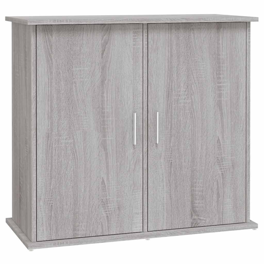 Meuble Aquarium Compact Rangement Fermé Bois d'ingénierie Sonoma Gris 81 cm - ComfortXL Outdoor Living - Image 2