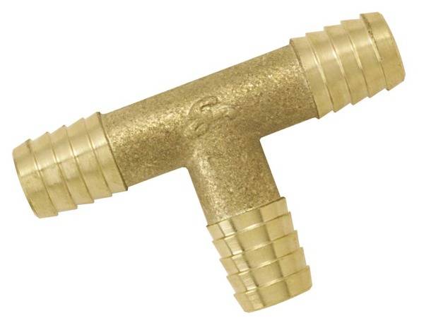 Raccord Té cannelé cylindrique pour tuyau Ø15 Boutté