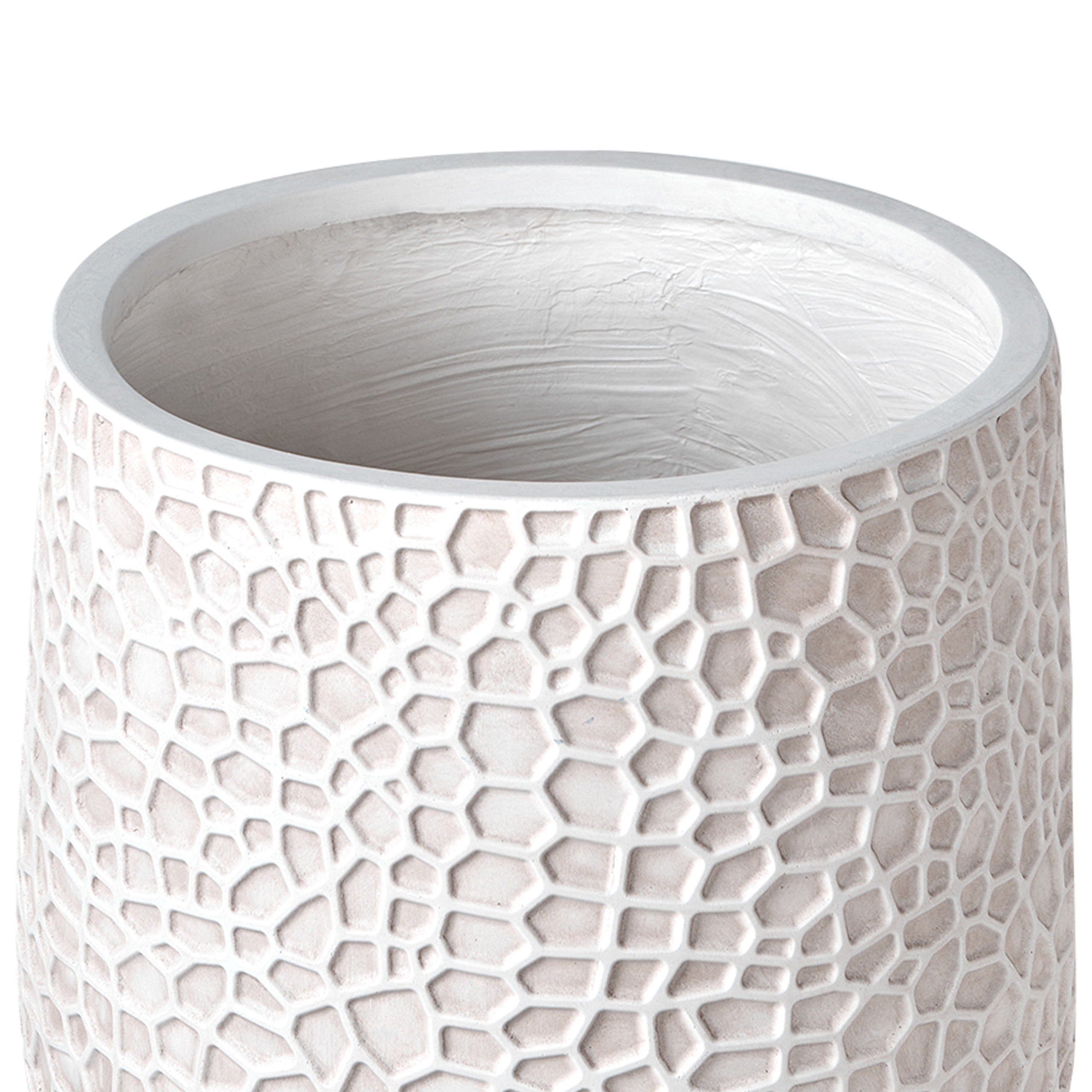 Cache-pot d'extérieur Fibre d'argile Beige clair QIYUN - Beliani - Image 4