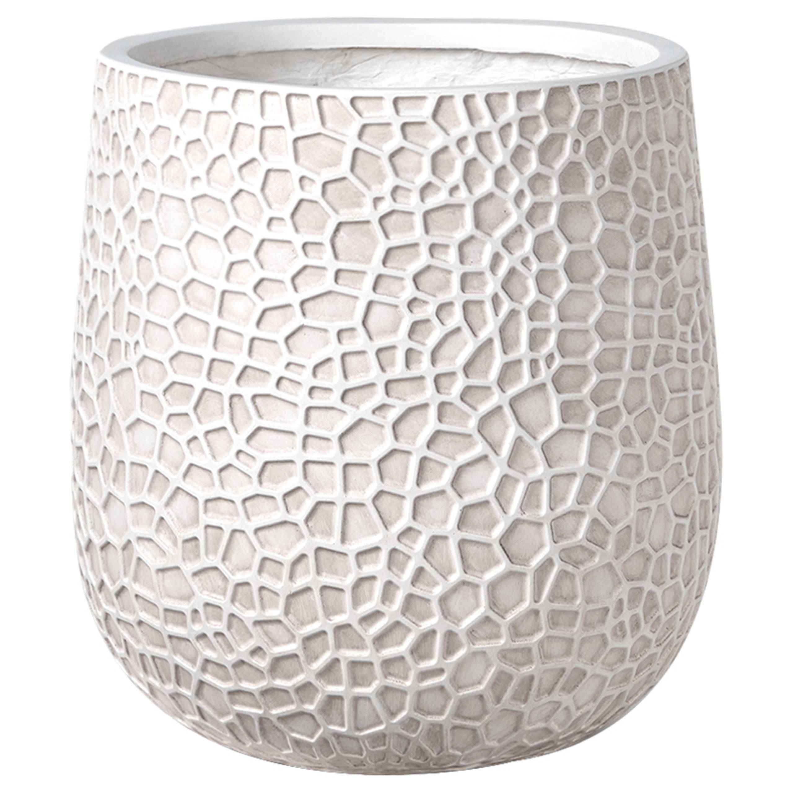 Cache-pot d'extérieur Fibre d'argile Beige clair QIYUN - Beliani - Image 1