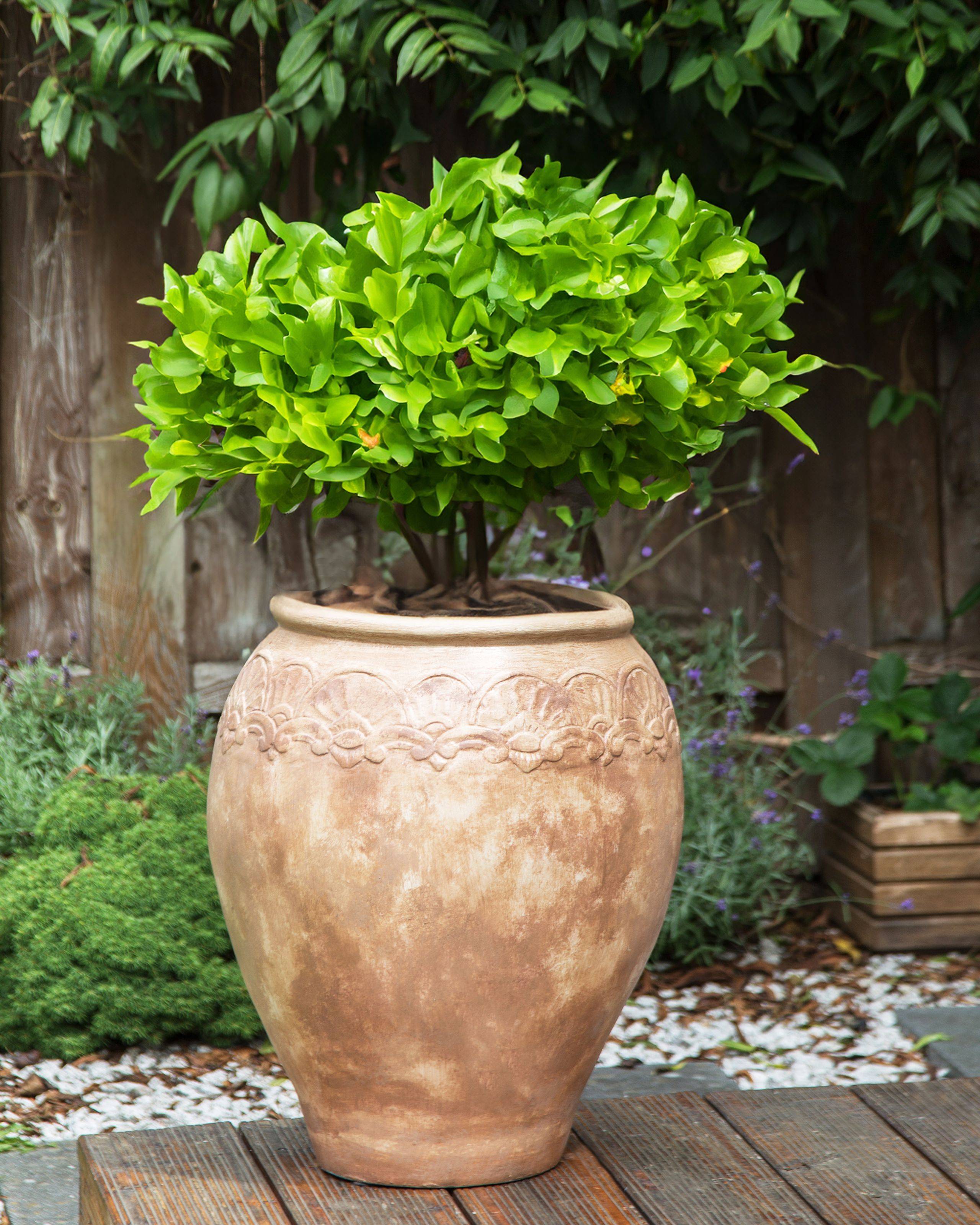 Beliani - Cache-pot d'extérieur Terre cuite Marron PYRUS - Beliani - Imagen 1