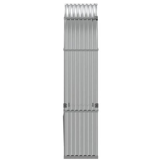 Range-bûches extérieur en acier galvanisé Argenté 120x45x210 cm – ComfortXL Outdoor Living - Image 5