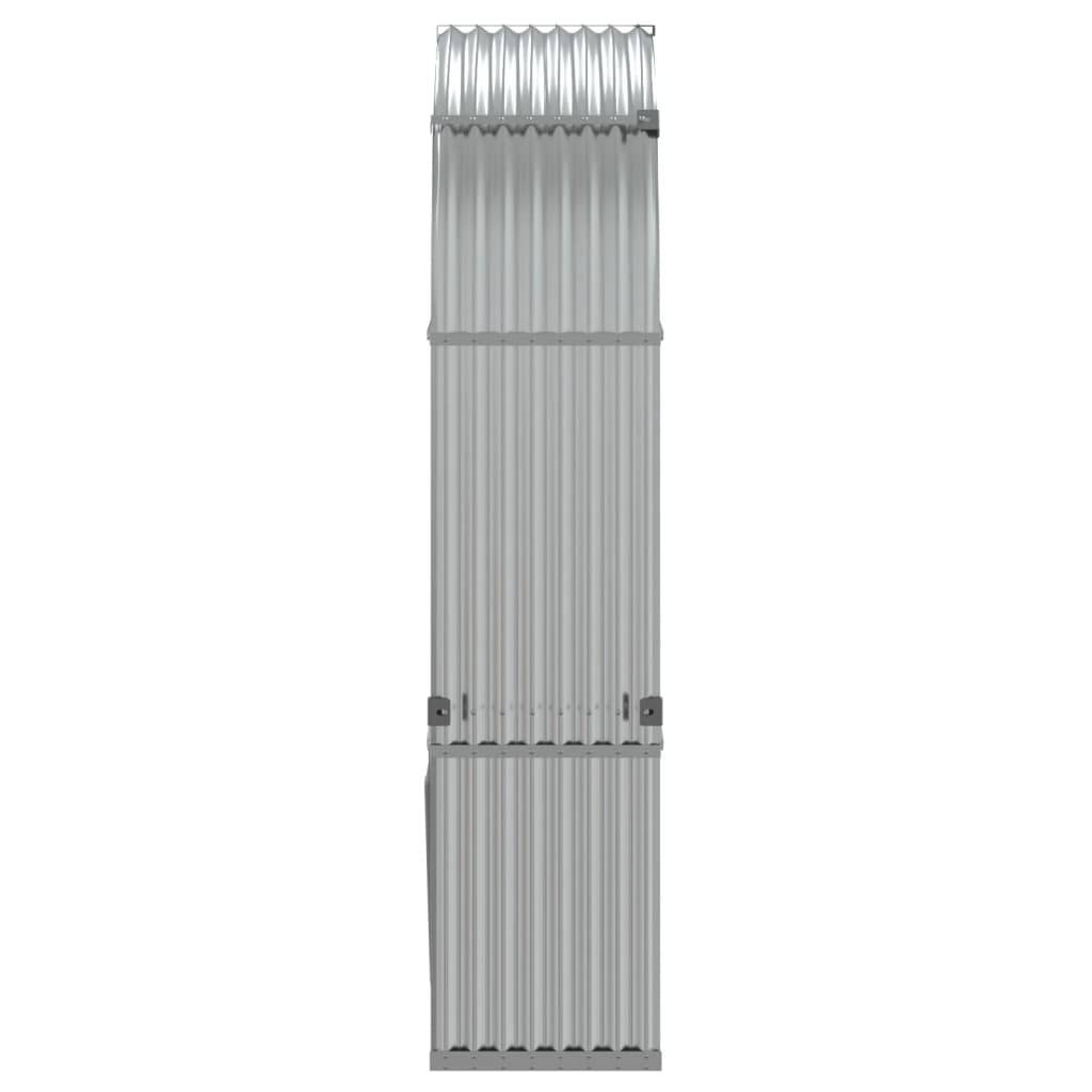 Range-bûches extérieur en acier galvanisé Argenté 120x45x210 cm – ComfortXL Outdoor Living - Image 5
